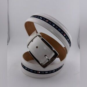 Paul & Shark Multistitch Flag Belt White Mens Size 44​​